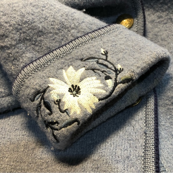 Vintage Huntington Ridge Wool Cardigan with Floral Accents Women’s Large - Picture 7 of 12